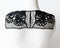 Floral Back Lace Black Applique  APP00012